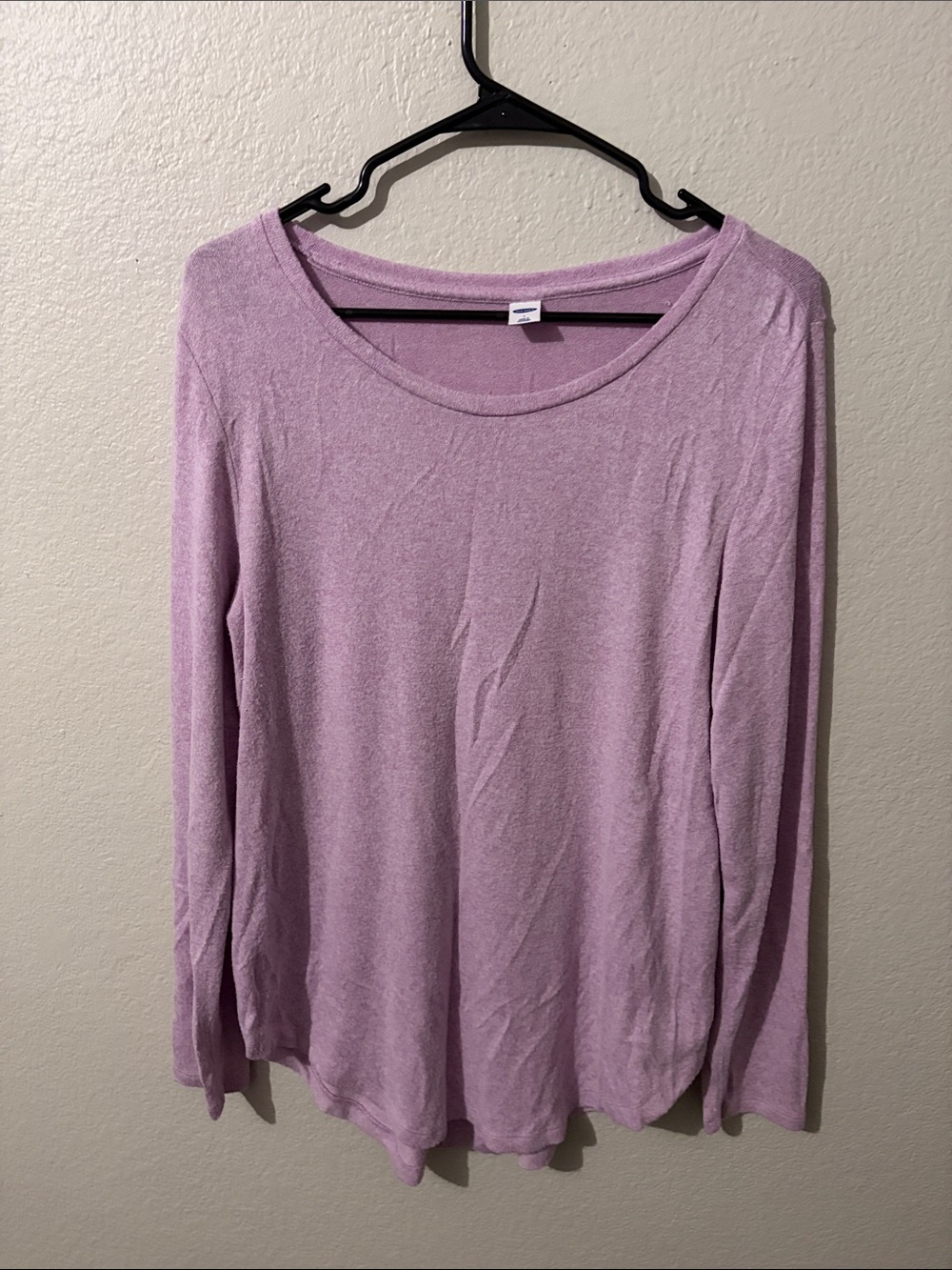 Old Navy Women’s Light Lavender Long Sleeve Scoop Neck Top Size Large